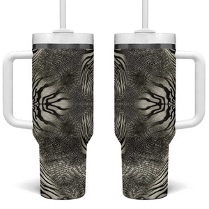 African Zebra Elephant Skin Pattern Tumbler With Handle