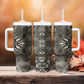 African Zebra Elephant Skin Pattern Tumbler With Handle