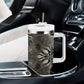 African Zebra Elephant Skin Pattern Tumbler With Handle