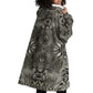African Zebra Elephant Skin Pattern Wearable Blanket Hoodie