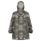 African Zebra Elephant Skin Pattern Wearable Blanket Hoodie