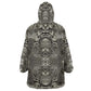 African Zebra Elephant Skin Pattern Wearable Blanket Hoodie