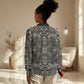African Zebra Elephant Skin Pattern Women Casual Shirt