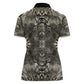 African Zebra Elephant Skin Pattern Women Polo Shirt