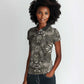 African Zebra Elephant Skin Pattern Women Polo Shirt