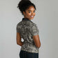 African Zebra Elephant Skin Pattern Women Polo Shirt