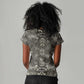 African Zebra Elephant Skin Pattern Women V-Neck T-Shirt