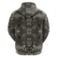 African Zebra Elephant Skin Pattern Zip Hoodie