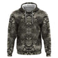 African Zebra Elephant Skin Pattern Zip Hoodie