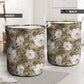 African Leopard Floral Pattern Laundry Basket Sahara Pearl