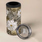 African Leopard Floral Pattern 4 in 1 Can Cooler Tumbler Sahara Pearl