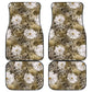 African Leopard Floral Pattern Car Mats Sahara Pearl