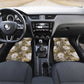 African Leopard Floral Pattern Car Mats Sahara Pearl