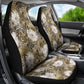 African Leopard Floral Pattern Car Seat Cover Sahara Pearl