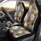 African Leopard Floral Pattern Car Seat Cover Sahara Pearl