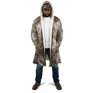 African Leopard Floral Pattern Cloak Sahara Pearl