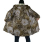 African Leopard Floral Pattern Cloak Sahara Pearl