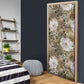 African Leopard Floral Pattern Door Cover Sahara Pearl