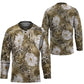 African Leopard Floral Pattern Hockey Jersey Sahara Pearl
