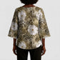 African Leopard Floral Pattern Kimono Sleeve Blouse Sahara Pearl
