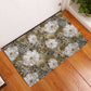 African Leopard Floral Pattern Rubber Doormat Sahara Pearl