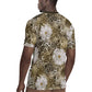 African Leopard Floral Pattern Rugby Jersey Sahara Pearl