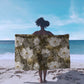 African Leopard Floral Pattern Sarong Sahara Pearl