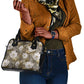 African Leopard Floral Pattern Shoulder Handbag Sahara Pearl