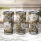 African Leopard Floral Pattern Tumbler Cup Sahara Pearl