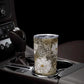 African Leopard Floral Pattern Tumbler Cup Sahara Pearl