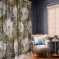 African Leopard Floral Pattern Window Curtain Sahara Pearl