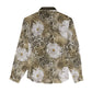 African Leopard Floral Pattern Women Casual Shirt Sahara Pearl