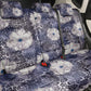 African Leopard Floral Pattern Back Car Seat Cover Nile Indigo