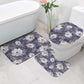 African Leopard Floral Pattern Bathroom Set Nile Indigo