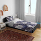 African Leopard Floral Pattern Bedding Set Nile Indigo