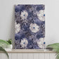 African Leopard Floral Pattern Canvas Wall Art Nile Indigo