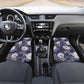 African Leopard Floral Pattern Car Mats Nile Indigo