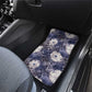 African Leopard Floral Pattern Car Mats Nile Indigo
