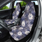 African Leopard Floral Pattern Car Seat Cover Nile Indigo