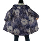 African Leopard Floral Pattern Cloak Nile Indigo