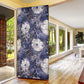 African Leopard Floral Pattern Door Cover Nile Indigo