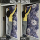 African Leopard Floral Pattern Door Cover Nile Indigo