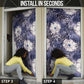 African Leopard Floral Pattern Door Cover Nile Indigo