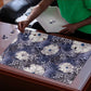African Leopard Floral Pattern Puzzle Nile Indigo