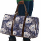 African Leopard Floral Pattern Travel Bag Nile Indigo