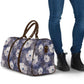 African Leopard Floral Pattern Travel Bag Nile Indigo