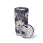 African Leopard Floral Pattern Tumbler Cup Nile Indigo