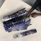 African Leopard Floral Pattern Umbrella Nile Indigo