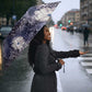 African Leopard Floral Pattern Umbrella Nile Indigo