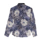 African Leopard Floral Pattern Women Casual Shirt Nile Indigo